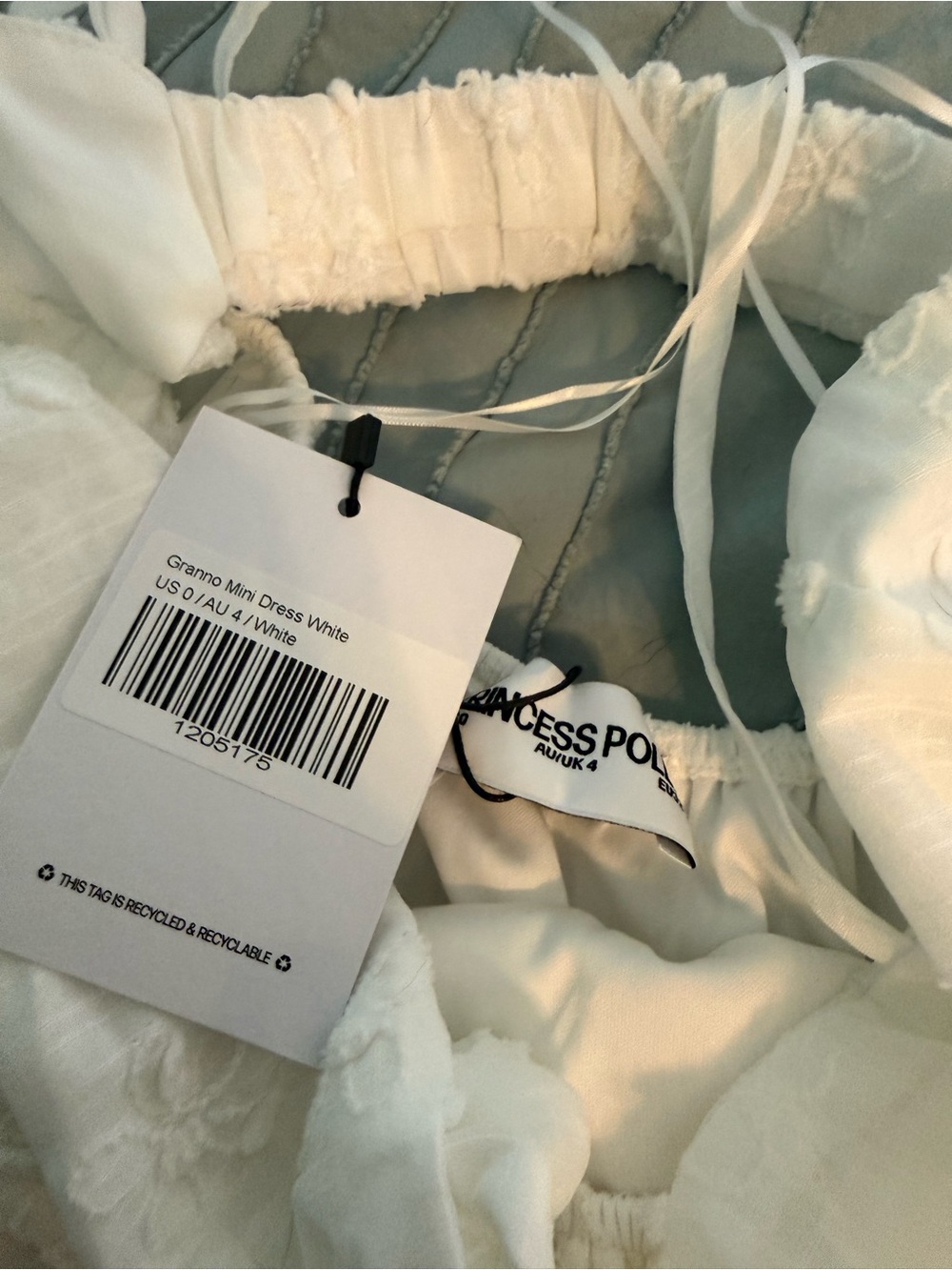 Princess Polly White Tie-Front Mini Dress - Picture 3 of 3